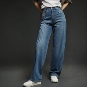 Pilcro The Joey High-Rise Straight-Leg Jeans in Blair Wash Size 32